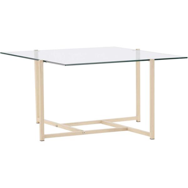 Table basse carré en verre 80 x 80 cm Hybrid