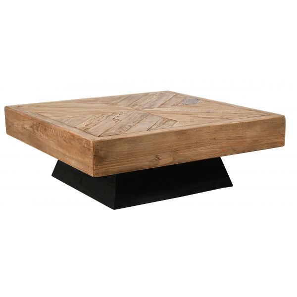 Table basse carrée en pin recyclé REWOOD