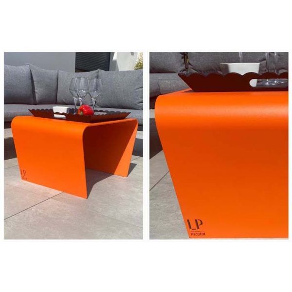 Table basse design en aluminium coloré - LP Design
