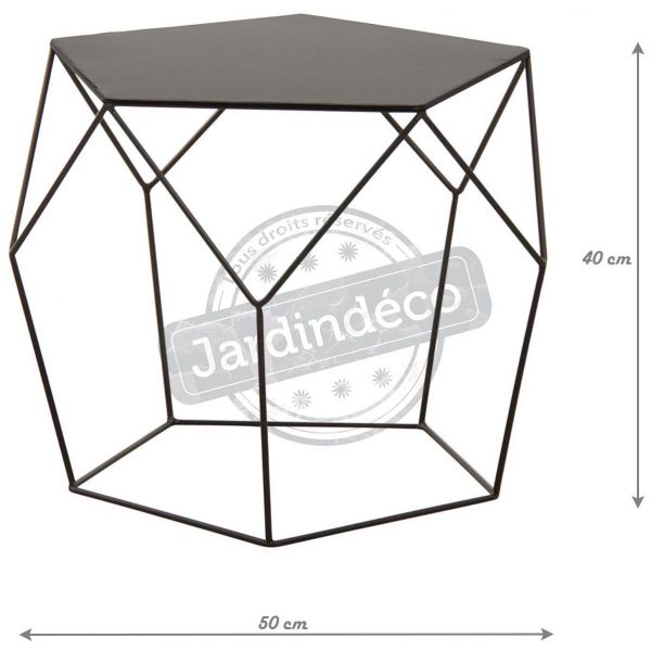 Table basse design en métal noir - AUBRY GASPARD