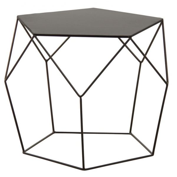 Table basse design en métal noir