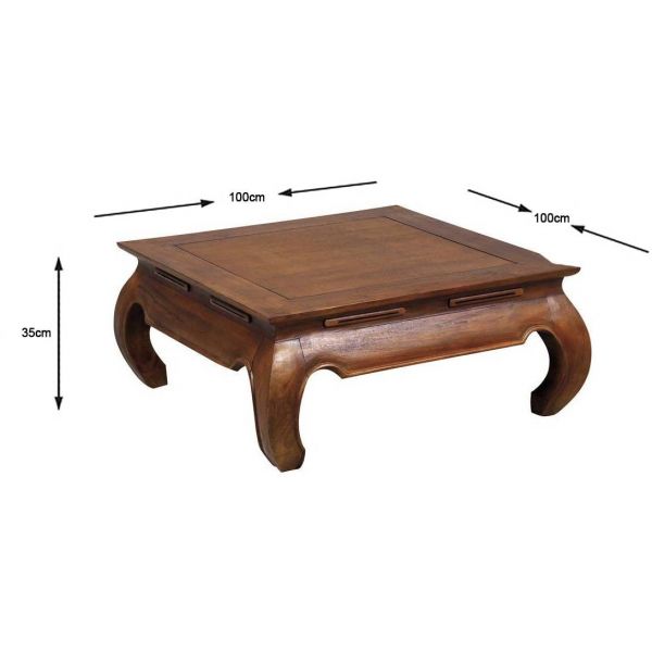 Table basse exotique en teck massif Opium - AUBRY GASPARD