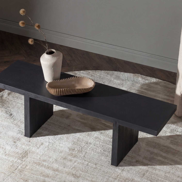 Table basse en hévéa 120 x 38 cm Yakunik - 6
