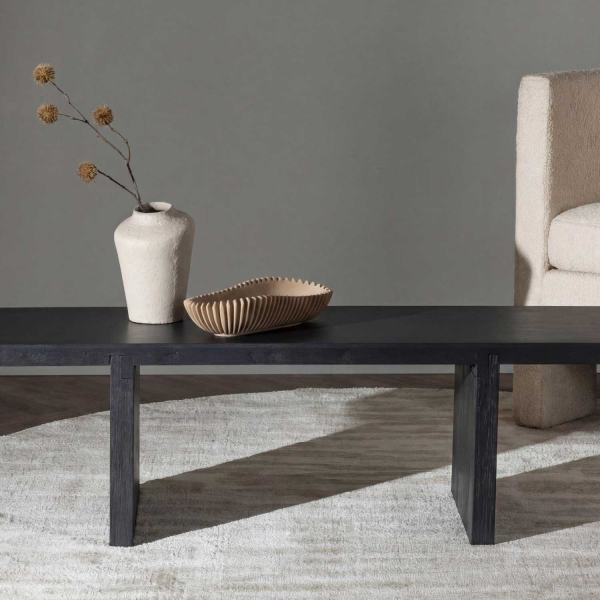 Table basse en hévéa 120 x 38 cm Yakunik - VENTURE HOME