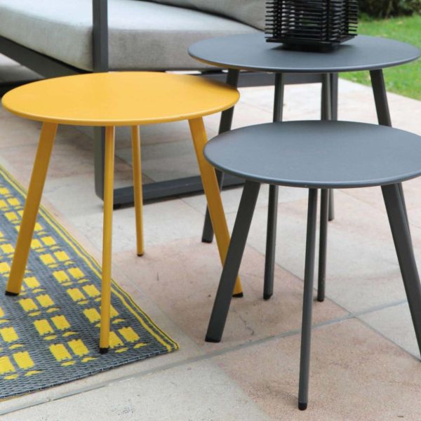 Table basse de jardin en acier Massai 40 cm - 35,90
