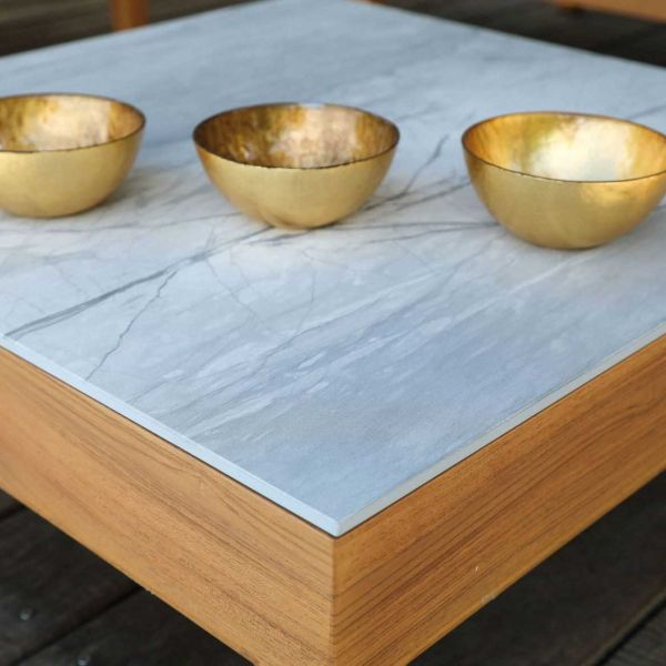 Table basse de jardin en aluminium et céramique Welcome - PRL-1572