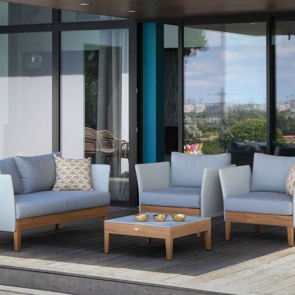 Table basse de jardin en aluminium et céramique Welcome - Océo by Proloisirs