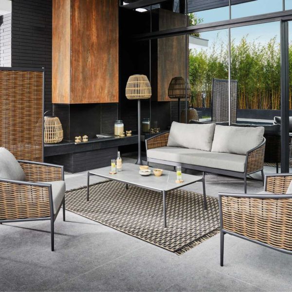 Table basse de jardin plateau céramique Ambiance - Océo by Proloisirs