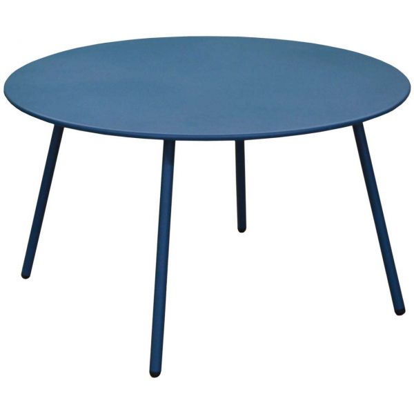 Table basse jardin ronde en acier Rio 70 cm