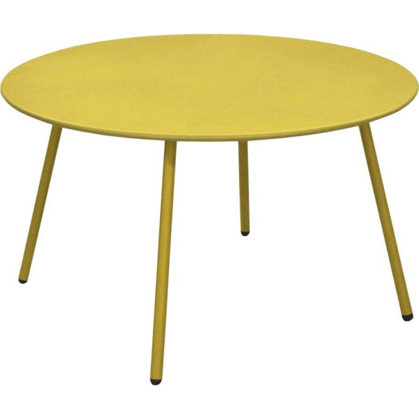 Table basse jardin ronde en acier Rio 70 cm