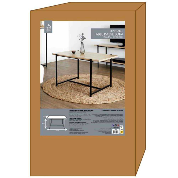 Table basse en mdf et métal Loka - 5