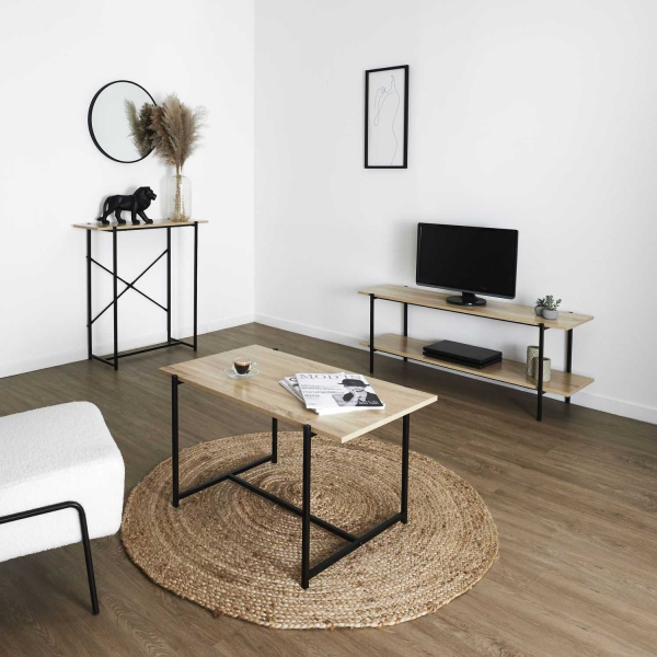 Table basse en mdf et métal Loka - THE HOME DECO FACTORY