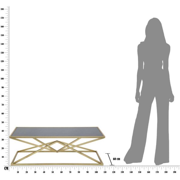 Table basse en métal Piramid 110 x 60 x 45 cm - MAU-0375