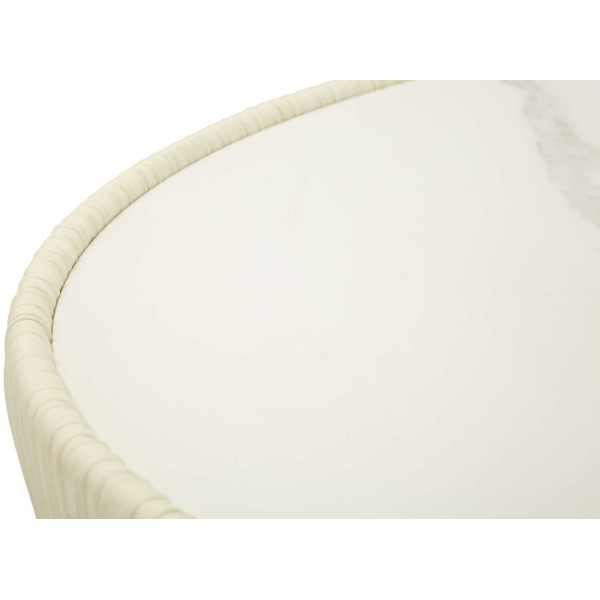 Table basse en métal et céramique Elge 71 x 38 cm - 5