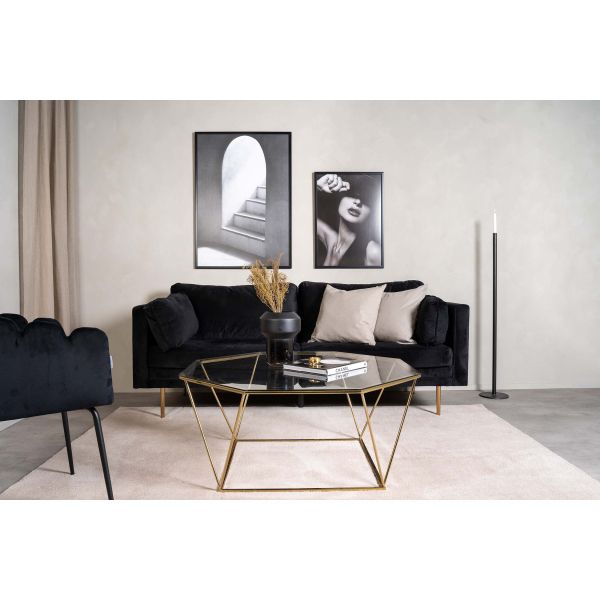 Table basse octogonale en verre Osterlen - FURNITURE FASHION