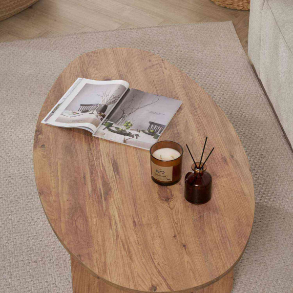 Table basse ovale en aggloméré Orba - 7