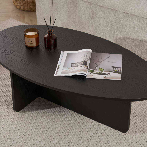 Table basse ovale en aggloméré Orba - 99,90