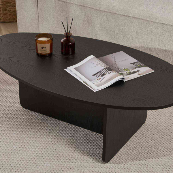 Table basse ovale en aggloméré Orba - 5