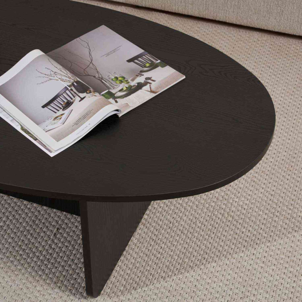 Table basse ovale en aggloméré Orba - 6