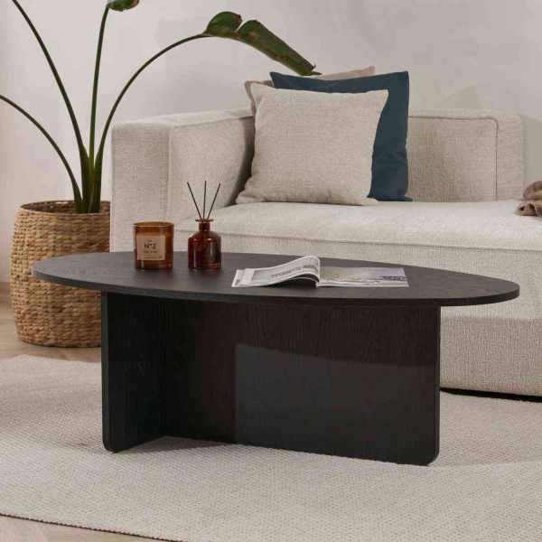 Table basse ovale en aggloméré Orba - 8