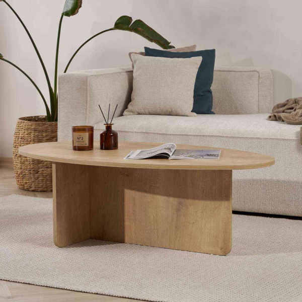 Table basse ovale en aggloméré Orba - 8