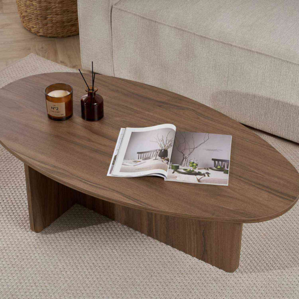 Table basse ovale en aggloméré Orba - 99,90