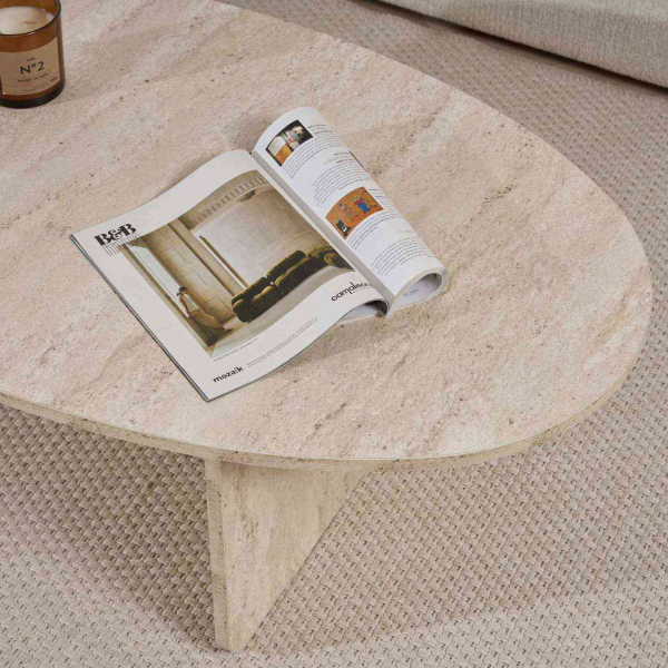 Table basse ovale en aggloméré Orba - 6
