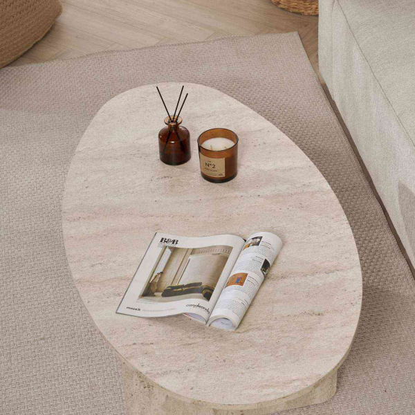 Table basse ovale en aggloméré Orba - 7