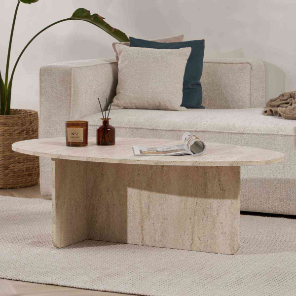 Table basse ovale en aggloméré Orba - 8