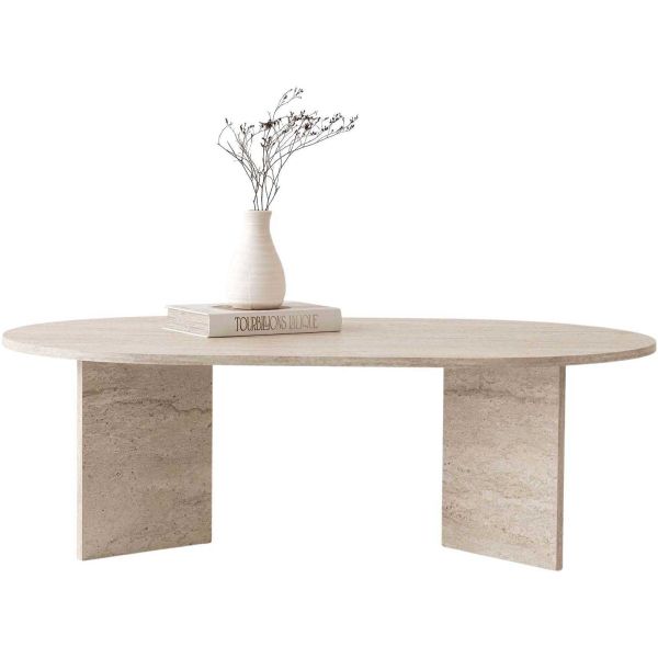 Table basse ovale en aggloméré Oscar - HANAH HOME