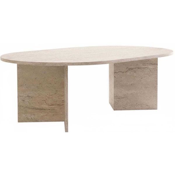 Table basse ovale en aggloméré Oscar