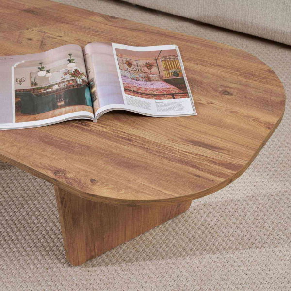 Table basse ovale en aggloméré Ovalis - 5