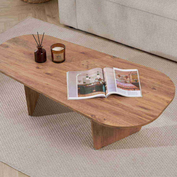 Table basse ovale en aggloméré Ovalis - 6