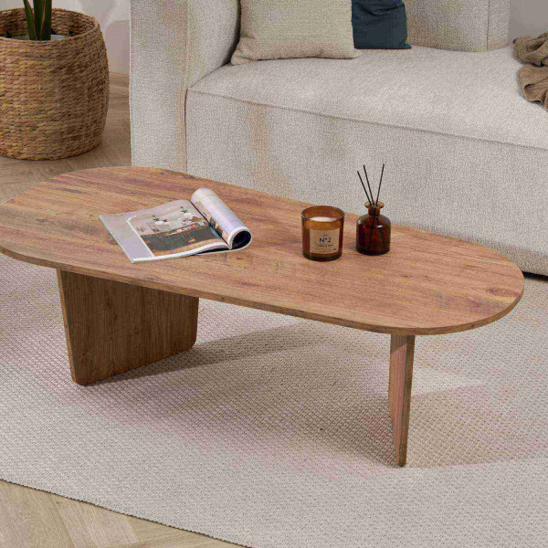 Table basse ovale en aggloméré Ovalis - 7