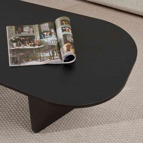 Table basse ovale en aggloméré Ovalis - 5