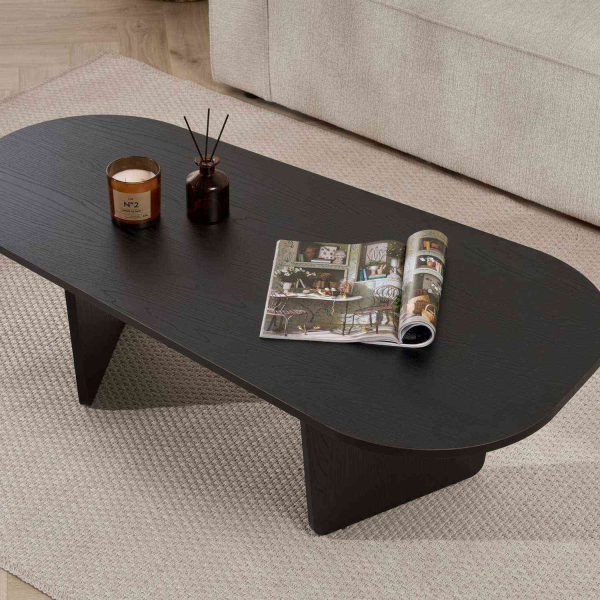 Table basse ovale en aggloméré Ovalis - 6