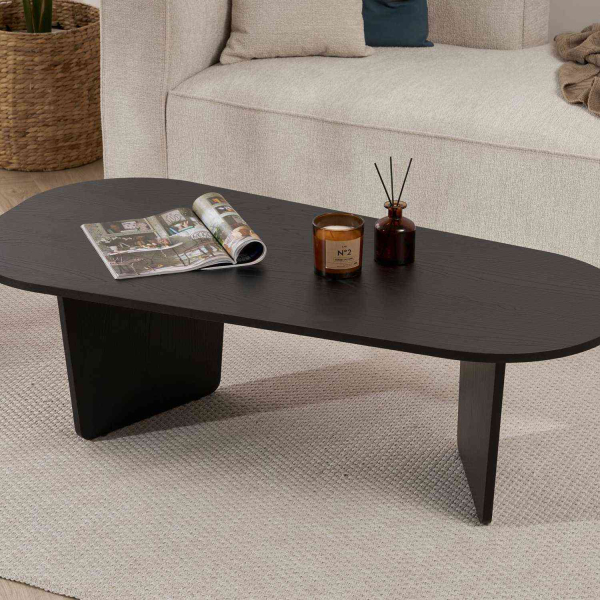 Table basse ovale en aggloméré Ovalis - 7