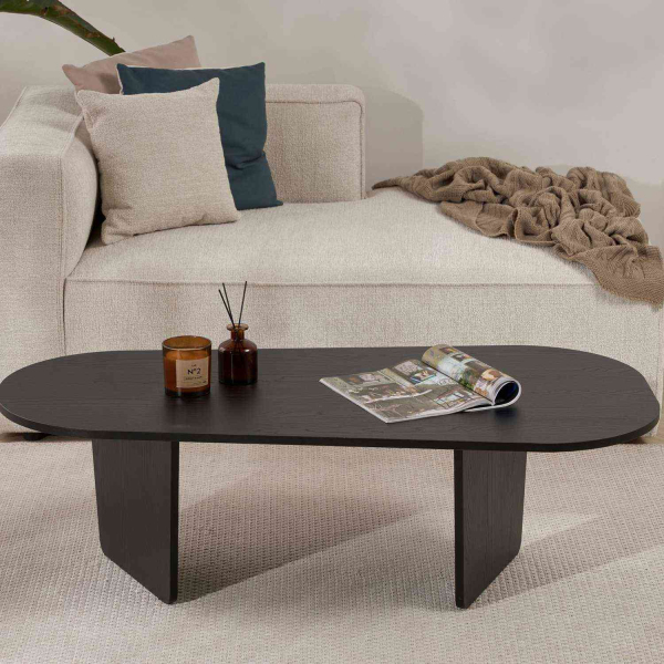 Table basse ovale en aggloméré Ovalis - 8