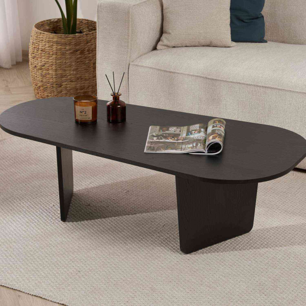 Table basse ovale en aggloméré Ovalis - HANAH HOME