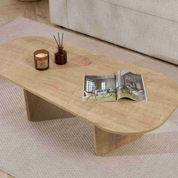 Table basse ovale en aggloméré Ovalis - 6
