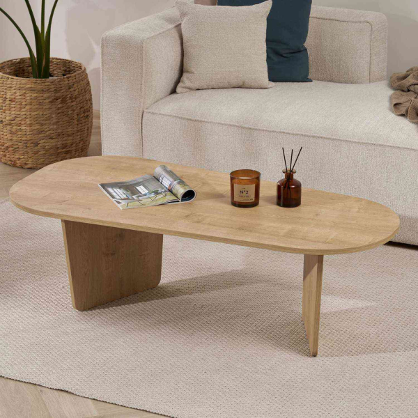 Table basse ovale en aggloméré Ovalis - 7