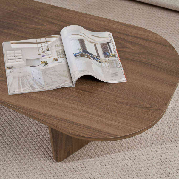 Table basse ovale en aggloméré Ovalis - 5