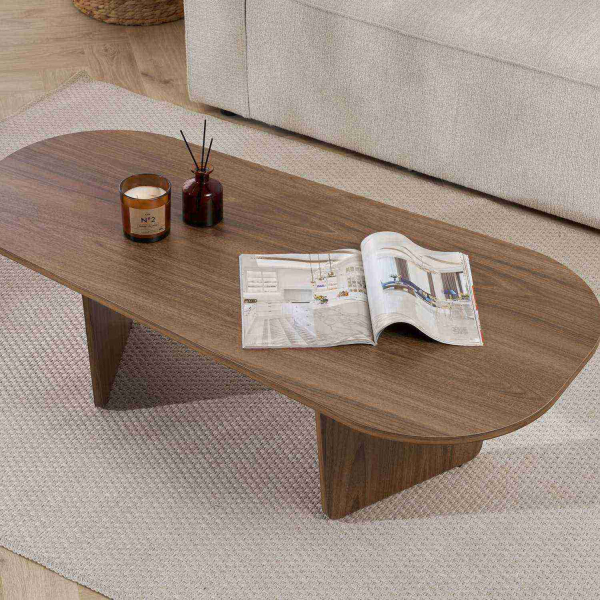 Table basse ovale en aggloméré Ovalis - 6