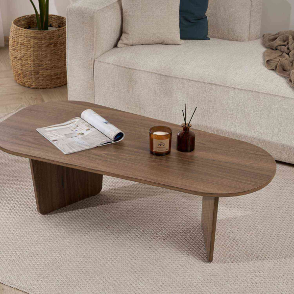 Table basse ovale en aggloméré Ovalis - 7