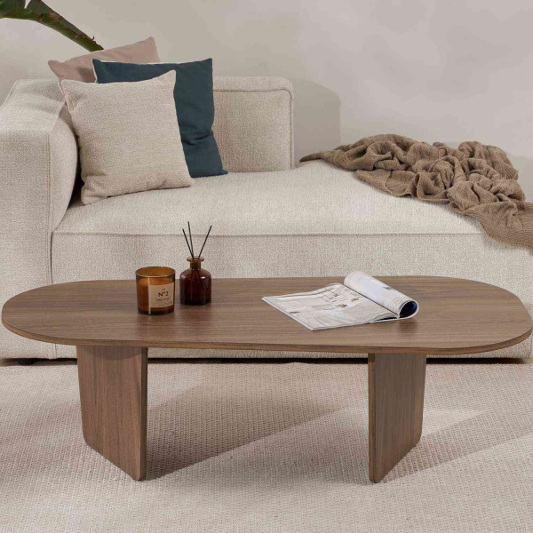 Table basse ovale en aggloméré Ovalis - 8