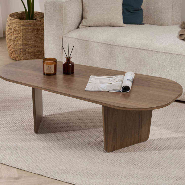 Table basse ovale en aggloméré Ovalis - HANAH HOME