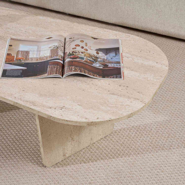 Table basse ovale en aggloméré Ovalis - 5