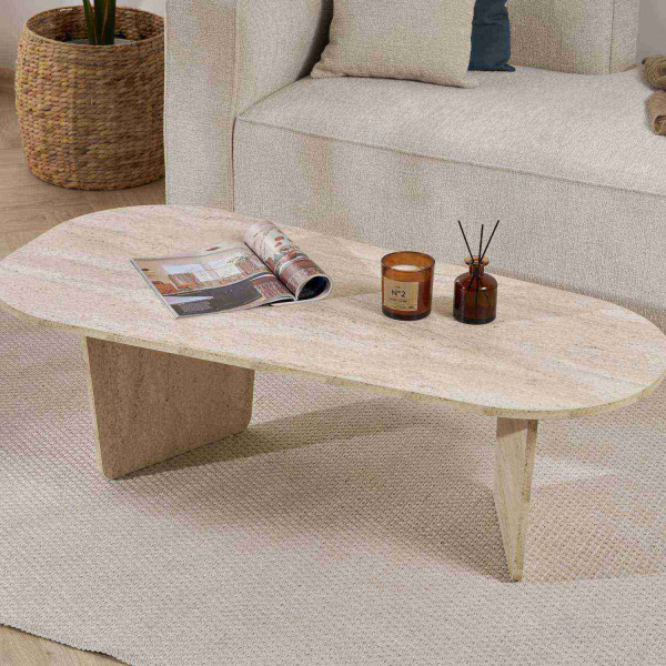Table basse ovale en aggloméré Ovalis - 7