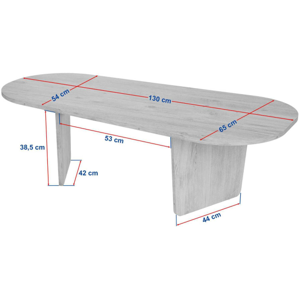 Table basse ovale en aggloméré Ovalis - ASI-2192