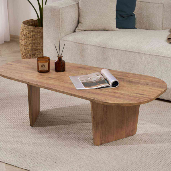 Table basse ovale en aggloméré Ovalis - HANAH HOME
